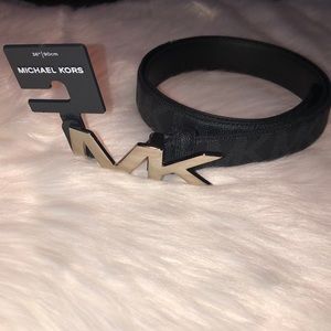 MICHAEL KORS | BLACK MONOGRAM | MENS BELT